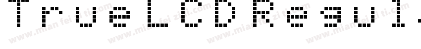 True LCD Regular 语言英文字体转换